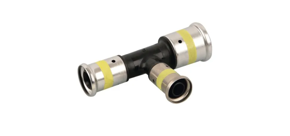 Henco gas pers T-stuk 20x16x16 mm