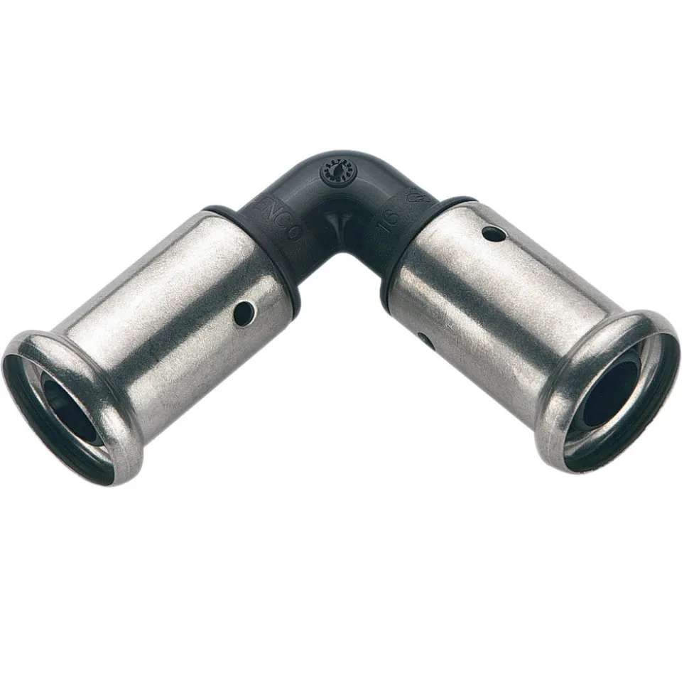 Henco pers knie 20x20 mm kunststof, 2 stuks