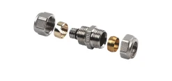 Henco verloop Koppeling 20 schroefx22 klem, 2 stuks