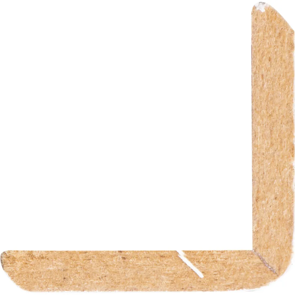 Hoeklat MDF Folie Wit 28x28x2600mm 70% PEFC