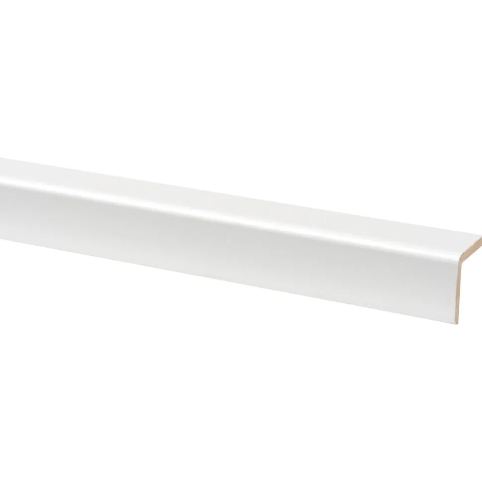 Hoeklat MDF Folie Zelfklevend Wit 70% PEFC