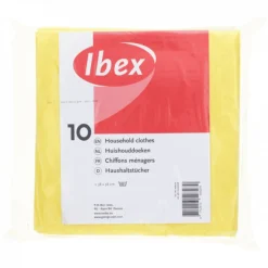 Ibex Huishouddoek 38x38 microvezel geel 10 stuks