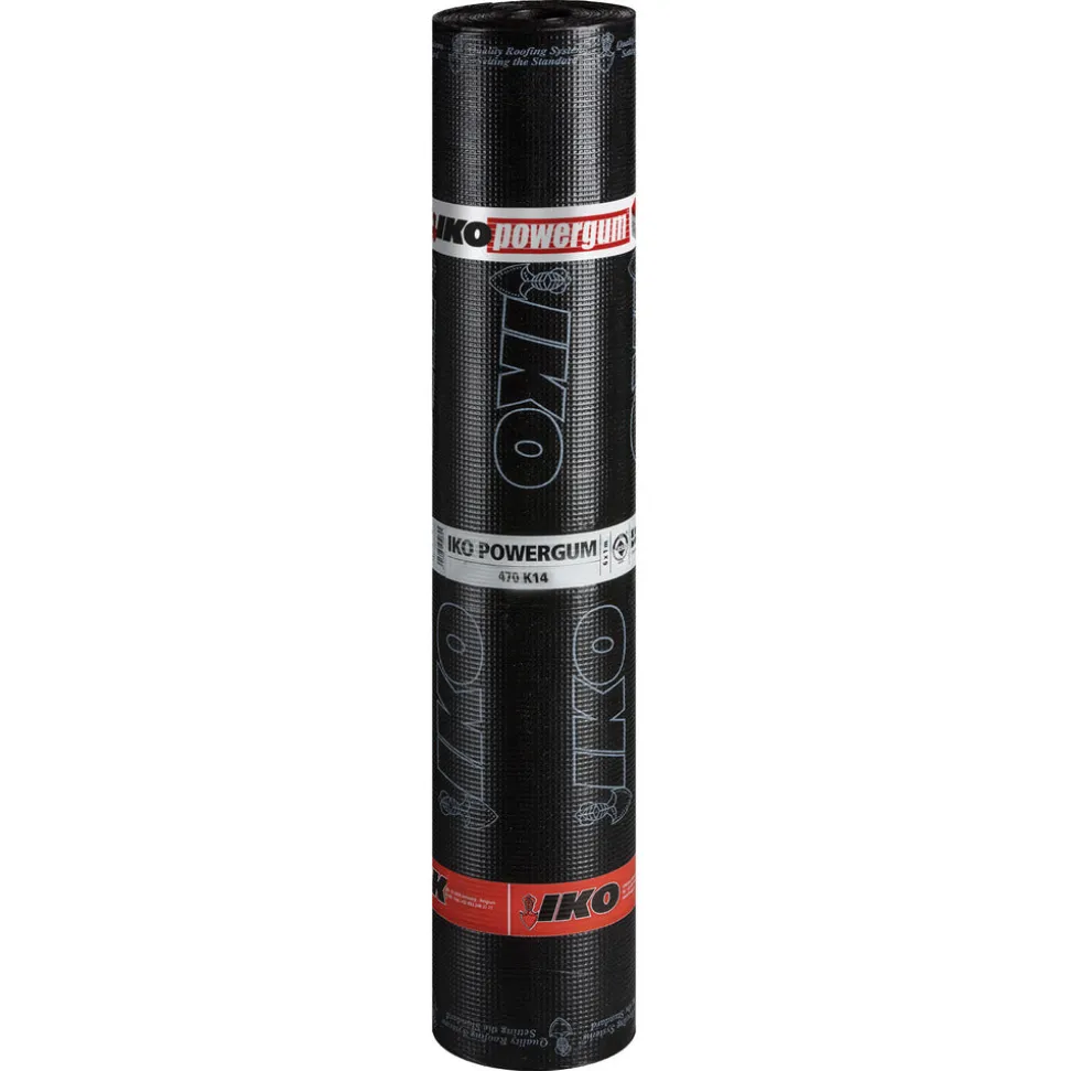 IKO Powergum APP Bitumen Toplaag 470K14 EU Zwart Gewapend 1x6m