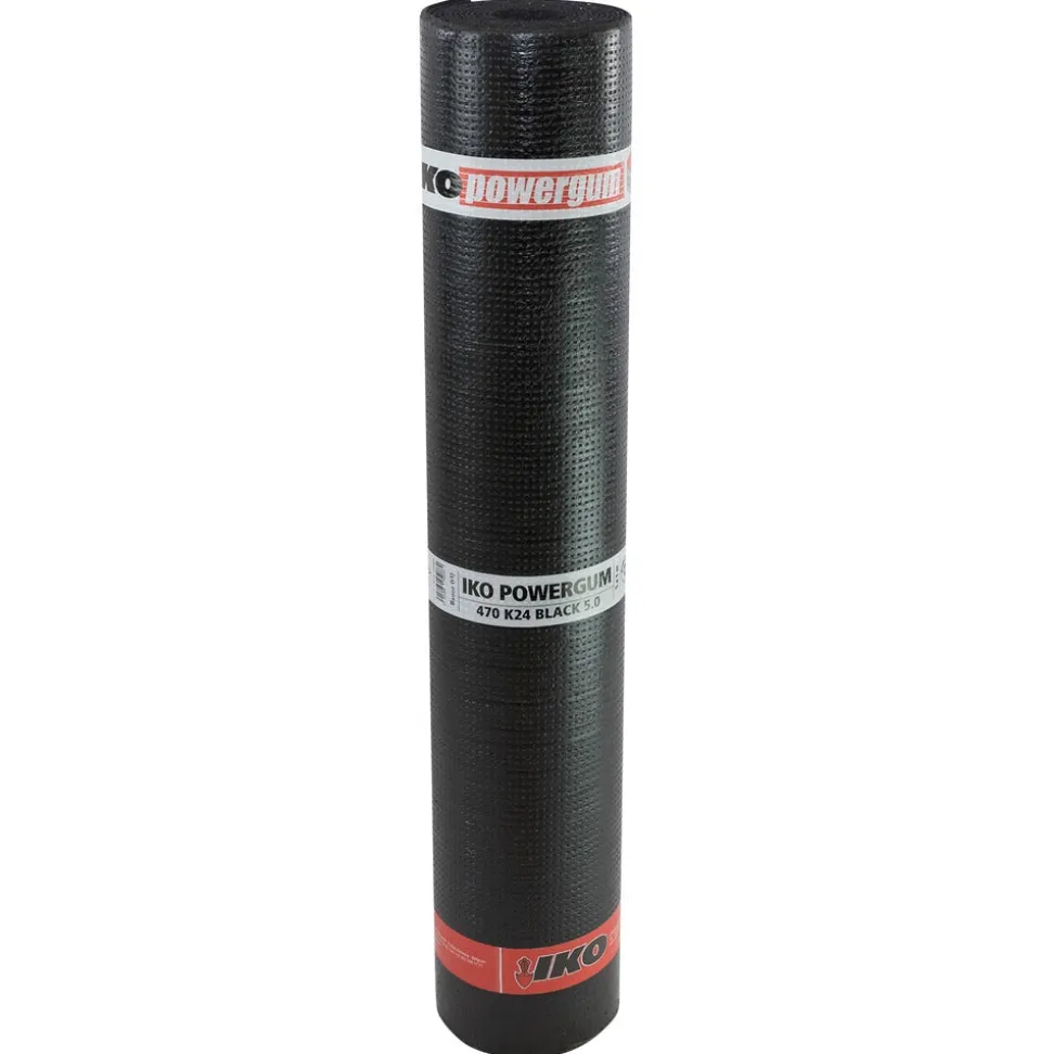 IKO Powergum APP Bitumen Toplaag 470K24 Zwart Gewapend 1x5m