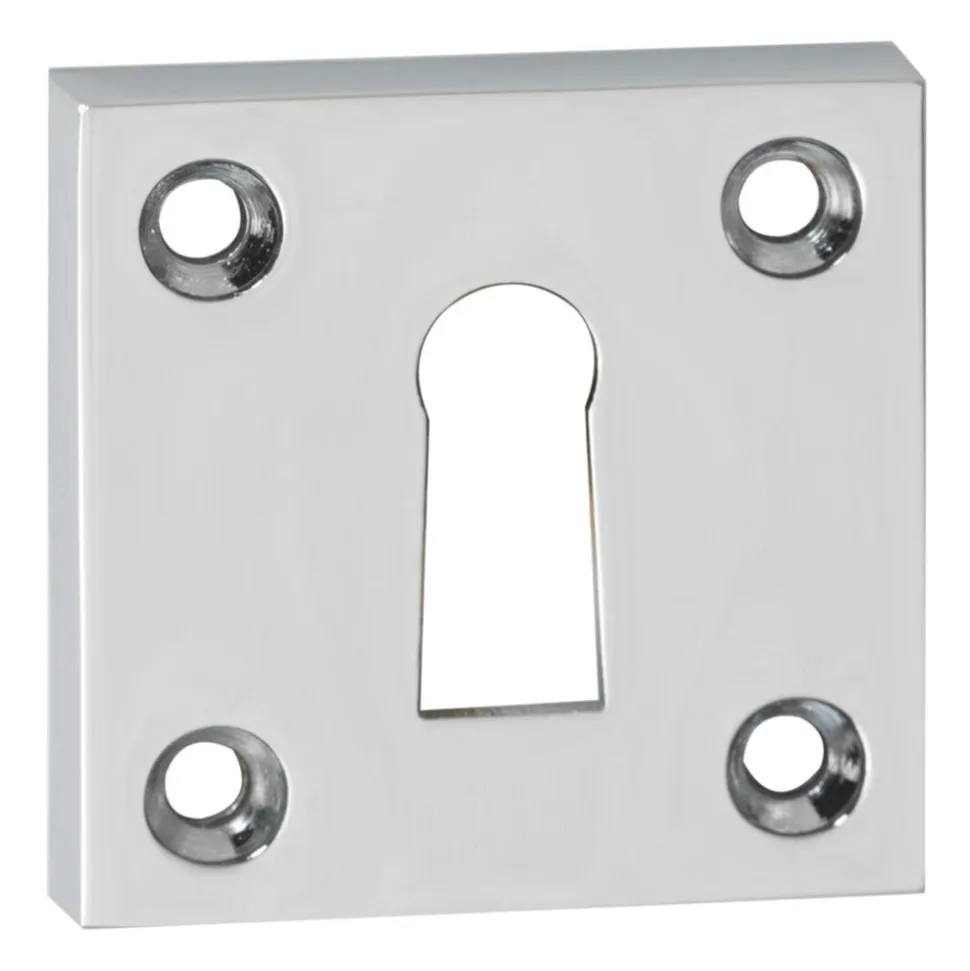 Impresso Rozet Vierkant Schroef Modulair Sleutelgat Chroom 56mm 2stuks