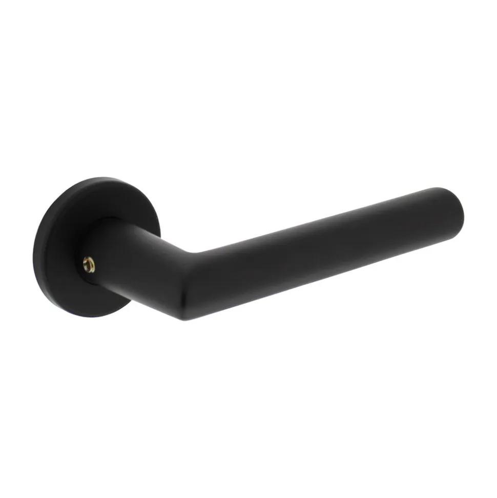 Intersteel Deurkruk Broome Met Rozet diam. 50x7mm + 7mm Nokken Zwart