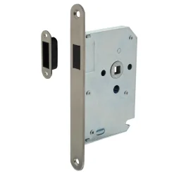 Intersteel Deurkruk Hoek 90gr. Basic Op Rond Geveerde Rozet diam. 53x9mm RVS Geborsteld
