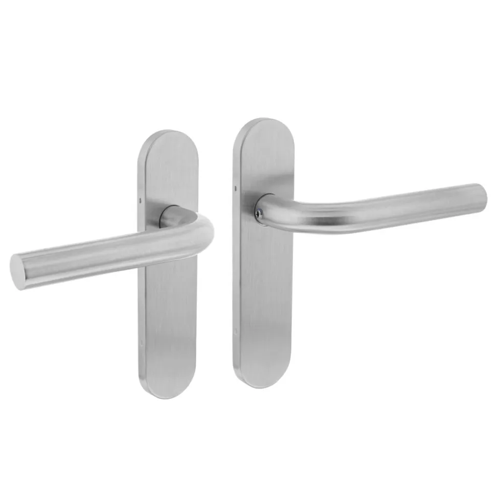 Intersteel Deurkruk Recht Op Kortschild Blind RVS