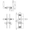 Intersteel Deurkruk Ton Basic Met schild Groef 235x43x5mm WC63/8mm Mat Nikkel/Ebbenhout
