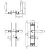 Intersteel Deurkruk Ton Basic Met Schild Rechthoekig Met Rillen 235x43mm Blind Nikkel Mat Zwart
