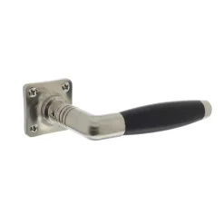 Intersteel Deurkruk Ton Basic + Vierkant Rozet Mat Nikkel Ebbenhout