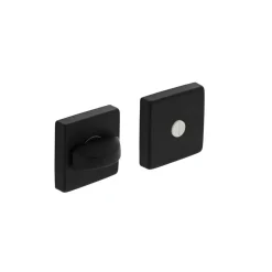 Intersteel Rozet Met WC-sluiting 50x50x10mm +8mm Stift + 7mm Nokken Zwart
