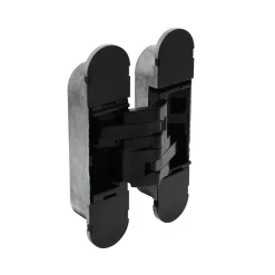 Intersteel Scharnier Zamac 130x30 3D Verstelbaar Binnenwerk Zwart - Zwarte Afdekkappen