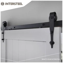Intersteel schuifdeursysteem classic 200 cm mat zwart 100 kg