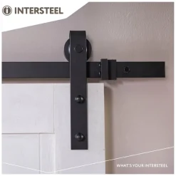 Intersteel schuifdeursysteem basic 200 cm mat zwart 100 kg