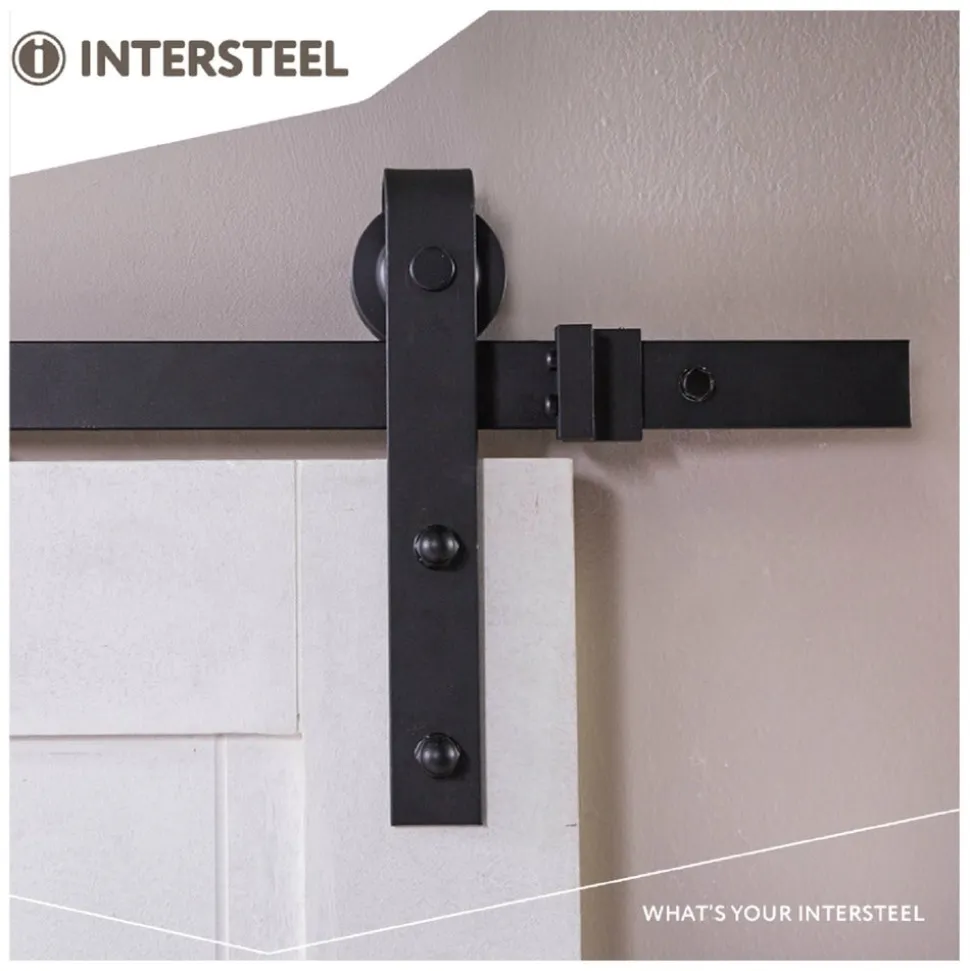 Intersteel schuifdeursysteem basic 200 cm mat zwart 100 kg