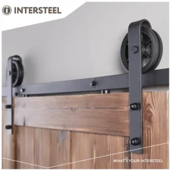 Intersteel schuifdeursysteem wheel 200 cm mat zwart 100 kg