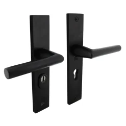 Intersteel SKG3 Veiligheidsbeslag Rechthoekig Kruk/Kruk Geveerd PC55mm Met UTB Aluminium Zwart