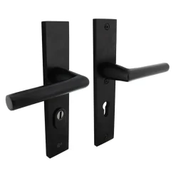Intersteel SKG3 Veiligheidsbeslag Rechthoekig Kruk/Kruk Geveerd PC72mm Met UTB Aluminium Zwart