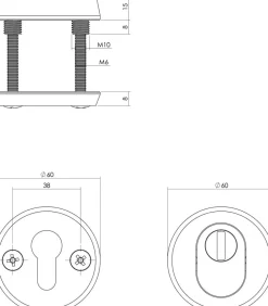 Intersteel Veiligheidsrozet Rond Met Kerntrekbeveiliging Aluminium SKG3