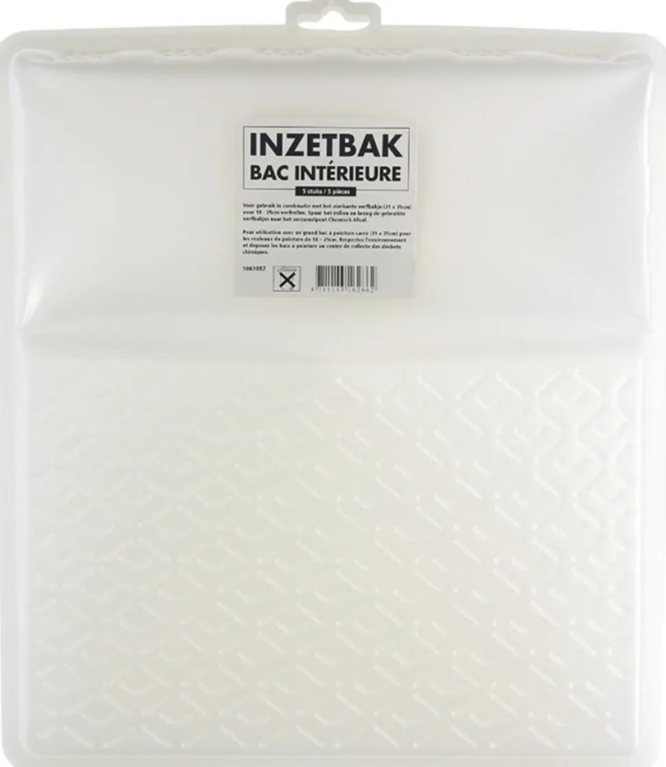 Inzetbak tbv Verfbak Grijs 31x35cm 5st