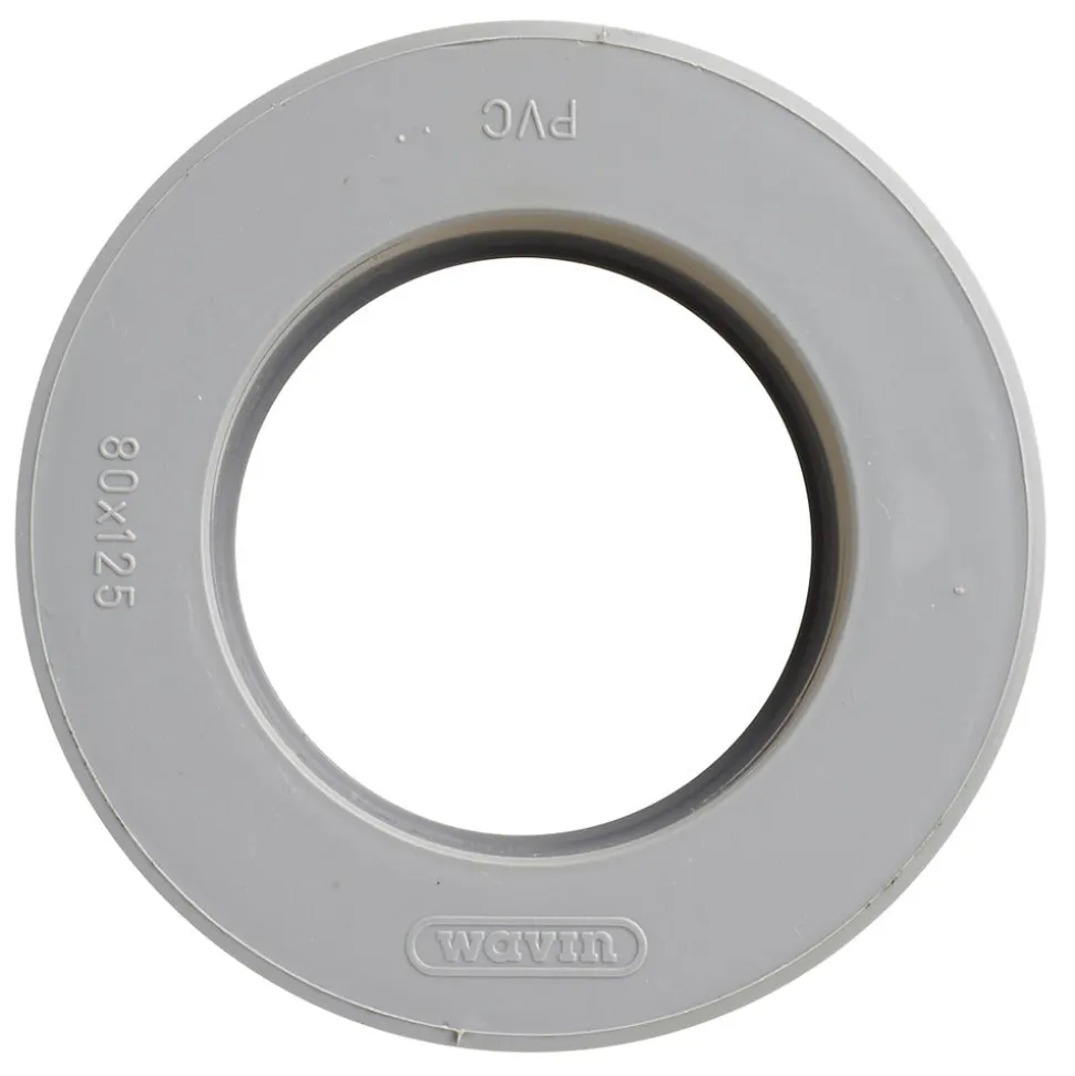 Inzetverloopstuk PVC wanddikte 3,2 mm Ø 125x80 mm t.b.v. binnenhuisriolering