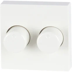 ION Centraalplaat Inbouw Knop Duo Dimmer t.b.v Gira System 55 Polarwit