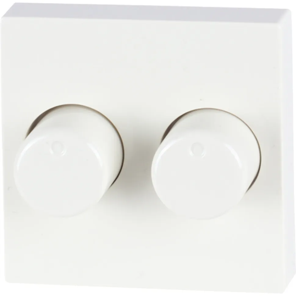 ION Centraalplaat Inbouw Knop Duo Dimmer t.b.v Gira System 55 Polarwit