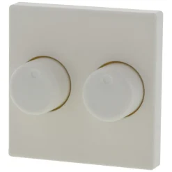 ION Centraalplaat Inbouw Knop Duo Dimmer t.b.v Jung AS500 Polarwit