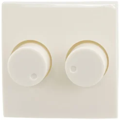 ION Centraalplaat Inbouw Knop Duo Dimmer t.b.v Berker S1 Polarwit