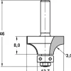 JSO-TR Afrondfrees HW Radius 3,0 mm, schacht 6 mm