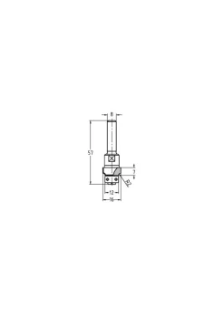 JSO-TR Afrondfrees HW Radius 2,0 mm, schacht 8 mm