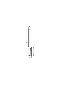 JSO-TR Groeffrees HW 12 mm, schacht 8 mm