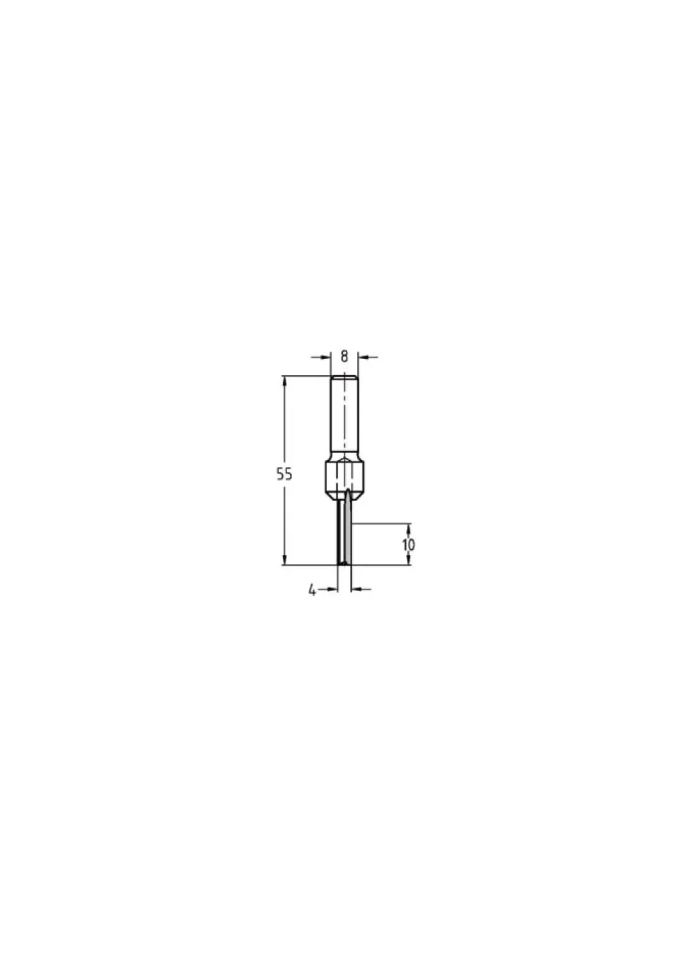 JSO-TR Groeffrees HW 4 mm, schacht 8 mm