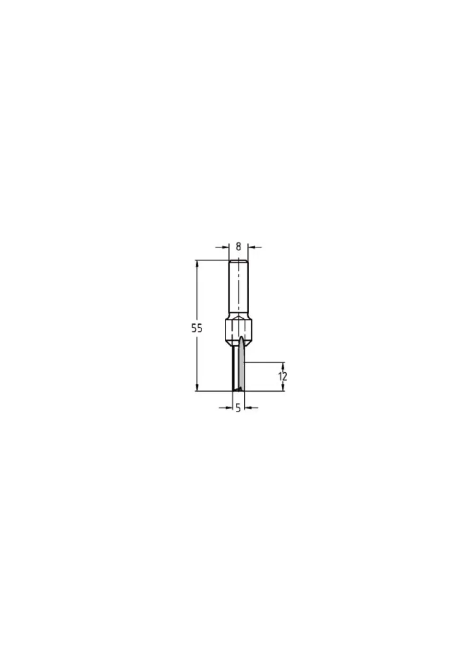 JSO-TR Groeffrees HW 5mm, schacht 8 mm