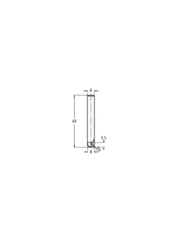 JSO-TR Holprofielfrees HW Radius 4,0 mm, schacht 8 mm