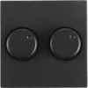 Jung A550 Centraalplaat Duo-Dimmer Met Knop Mat Zwart
