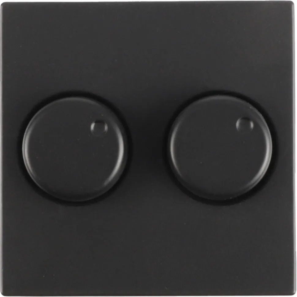 Jung A550 Centraalplaat Duo-Dimmer Met Knop Mat Zwart