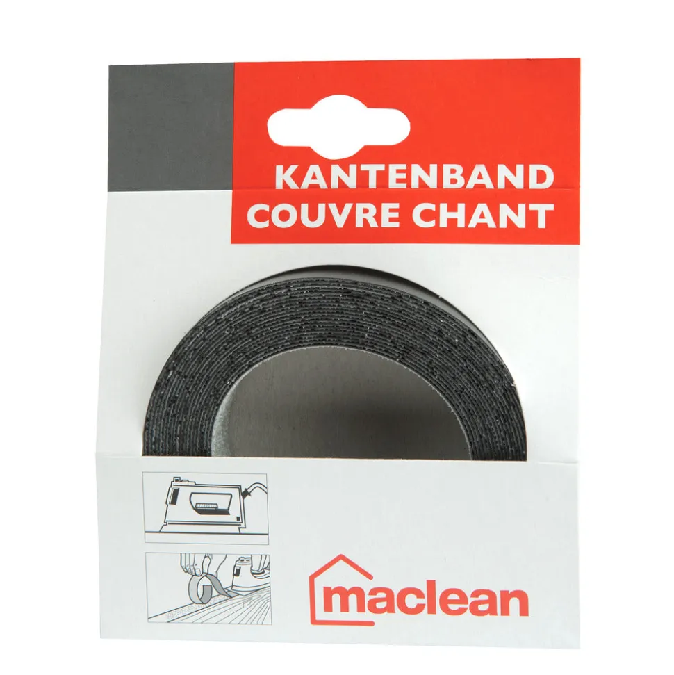 Kantenband 23mm Elegant Black (435) Zwart Structuur 5 meter