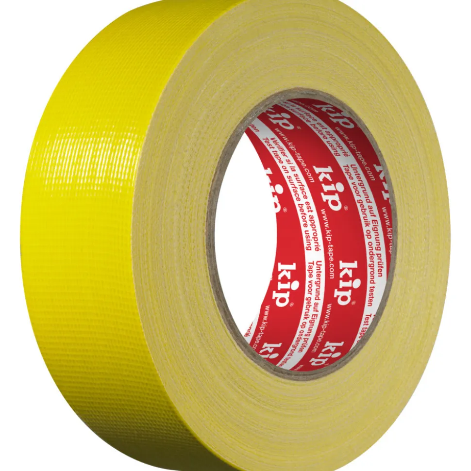Kip 258 Beton en Steenband Geel 44mm x 50m