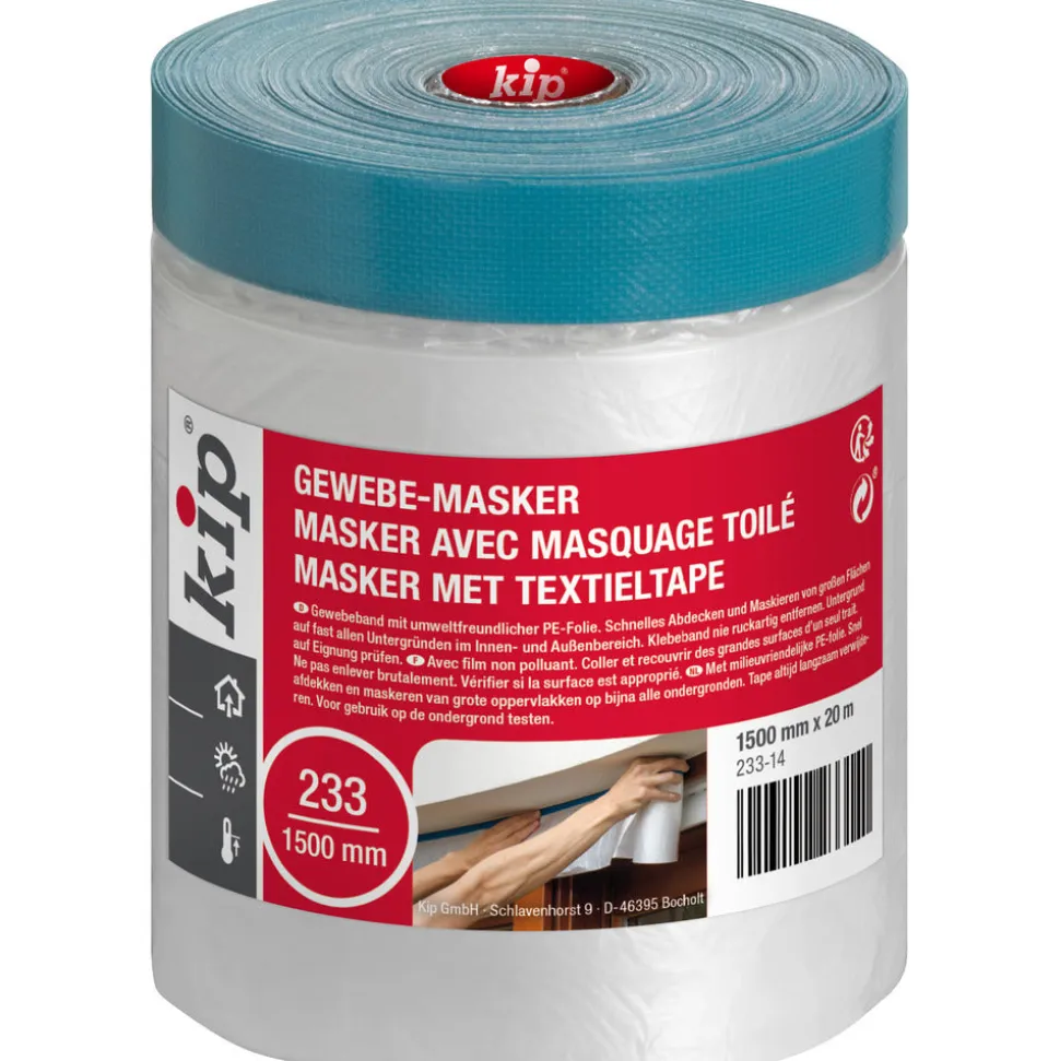 Kip 233 Masker Met Textieltape Blauw 1500mm x 20m