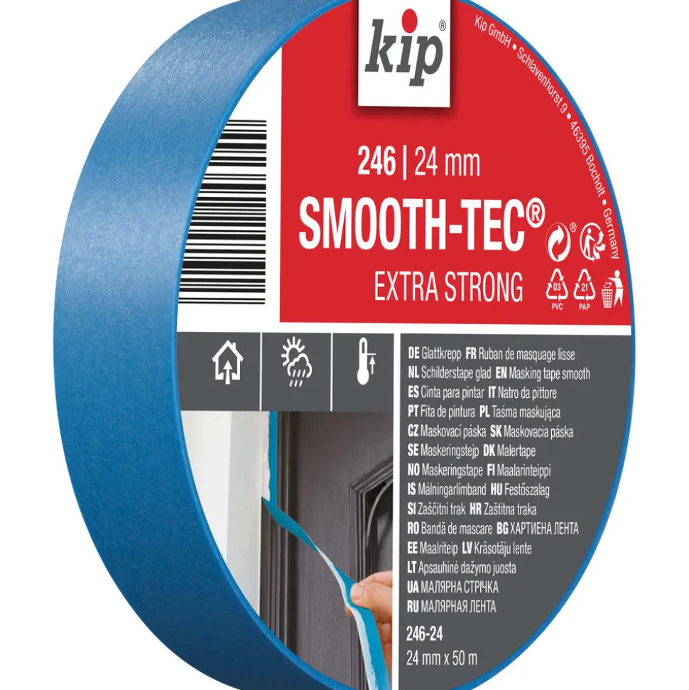Kip 246 Smooth-Tec Tape Blauw 24mm x 50m