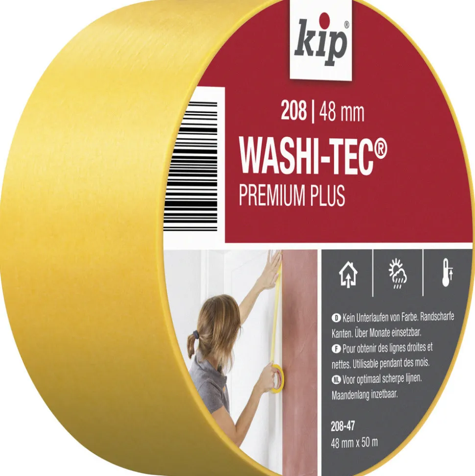 Kip 208 Washi-Tec Tape Premium Plus Geel