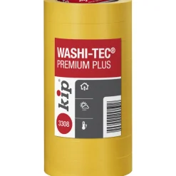 Kip 3308 Washi-Tec tape Premium Plus Geel 24mm x 50m 9st