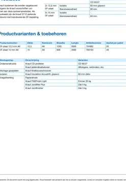 Knauf Gipsplaat DF AK Brandwerend 260x60cm 15mm