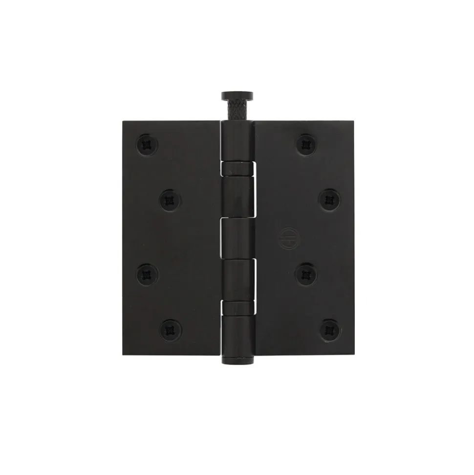 Kogellagerscharnier Recht 3,5inch 89x89x25mm Zwart Incl. Zwarte Kruiskopschroeven