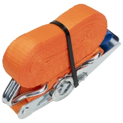 Konvox Spanband 25mm Met Ratel En Haak CD 5 400/800daN Oranje 5m