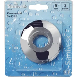 Kraanrozet messing verchroomd 3/4''x5 mm