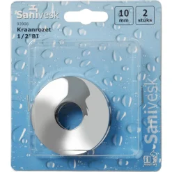 Kraanrozet messing verchroomd 1/2''x10 mm