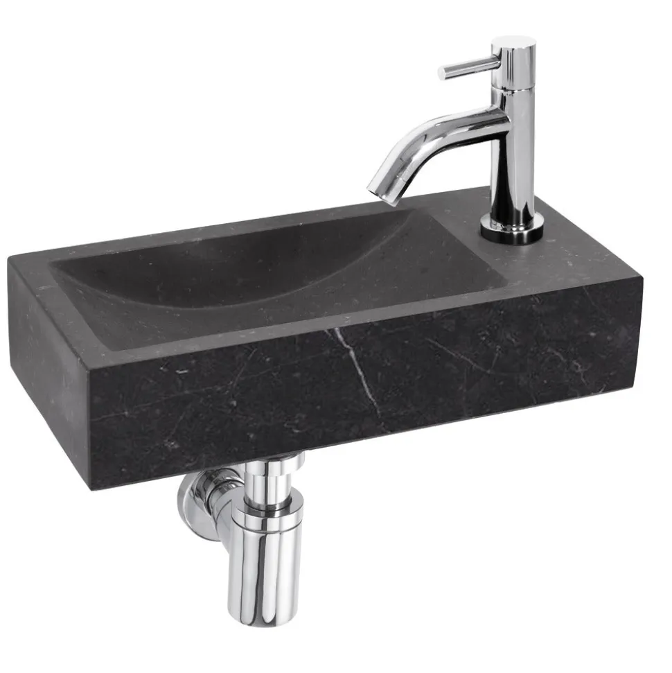L'Aqua Fonteinset Oskar Hardsteen Antraciet 38x18x8cm